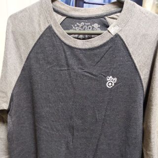 エルアールジー(LRG)のLRG 七分袖シャツ　チャコールグレー/グレーM(カットソー(長袖/七分))