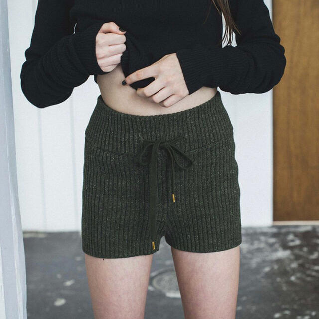 juemi  HeatherKnitShorts