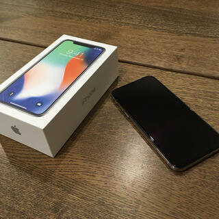 アップル(Apple)のiPhone X シルバー 64GB simフリー ジャンク(スマートフォン本体)