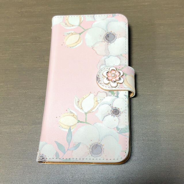 【値下げ】手帳型スマホケース　ピンク スマホ/家電/カメラのスマホアクセサリー(iPhoneケース)の商品写真