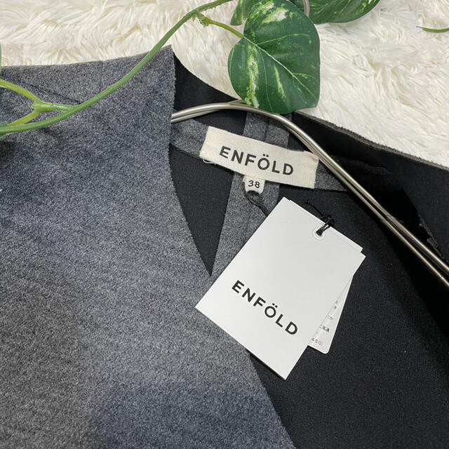 ENFOLD(エンフォルド)の新品　ENFOLD エンフォルド　ウールボンディングジャケット レディースのジャケット/アウター(ノーカラージャケット)の商品写真