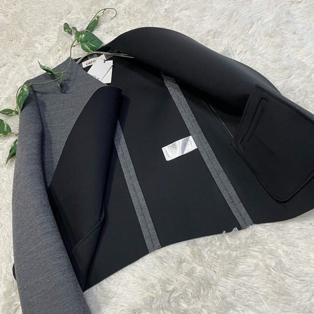 ENFOLD(エンフォルド)の新品　ENFOLD エンフォルド　ウールボンディングジャケット レディースのジャケット/アウター(ノーカラージャケット)の商品写真
