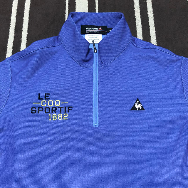 le coq sportif(ルコックスポルティフ)の美品 ルコック スポルティフ ゴルフ ハーフジップ ドライ生地 長袖ポロシャツ スポーツ/アウトドアのゴルフ(ウエア)の商品写真