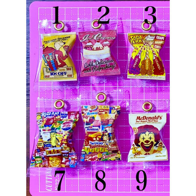 101アメリカンバックパッケージ お菓子チャーム