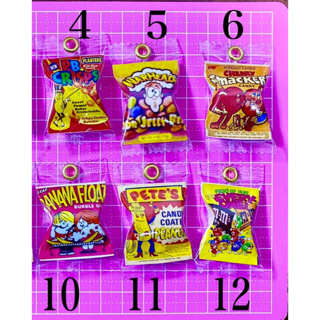 101アメリカンバックパッケージ お菓子チャーム 2