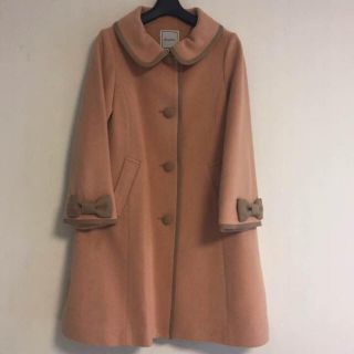 アナトリエ(anatelier)の超美品☆アナトリエ 5万円 ピンクアンゴラ ベージュのおリボンコート(ロングコート)