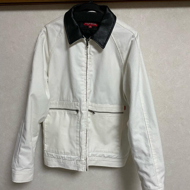 Supreme leather collar work jacket