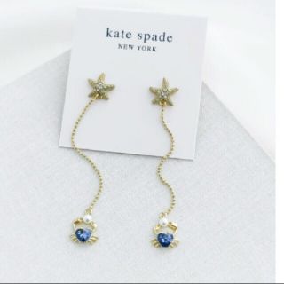 ケイトスペードニューヨーク(kate spade new york)の【新品】kate spadeケイトスペード シースタークラブリニアピアス カニ (ピアス)