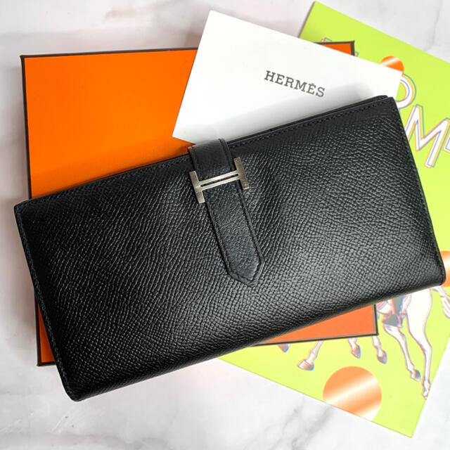 HERMES エルメス 美品 ベアンスフレ ヴォーエプソン ブラック マチあり