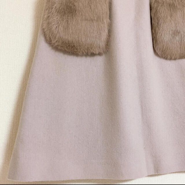 Apuweiser-riche(アプワイザーリッシェ)のApuweiser♡ポケットファー付き台形スカート レディースのスカート(ひざ丈スカート)の商品写真