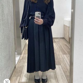 マウジー(moussy)の【美品】moussy プリーツスカート(ロングスカート)