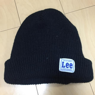 リー(Lee)のLee★ブラックニット帽(ニット帽/ビーニー)
