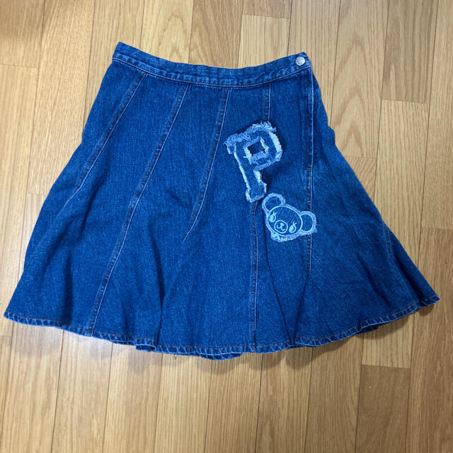 pom ponette(ポンポネット)のポンポネット　デニムスカート キッズ/ベビー/マタニティのキッズ服女の子用(90cm~)(スカート)の商品写真