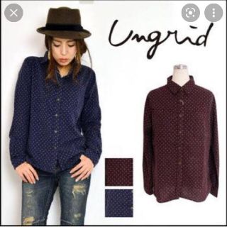 アングリッド(Ungrid)の新品未使用　Ungrid　ドットシャツ　セットも可(シャツ/ブラウス(長袖/七分))