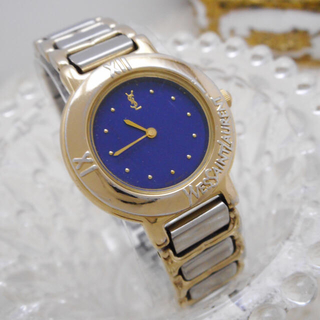 サンローラン 腕時計(レディース)（ブルー・ネイビー/青色系）の通販 