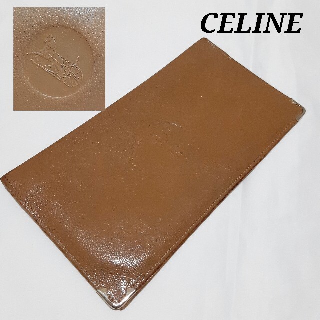 希少な美品◆Old CÉLINE ヴィンテージセリーヌ札入 馬車柄 ブラック