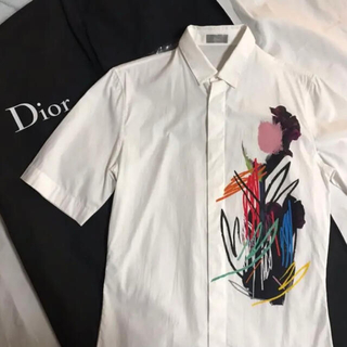 DIOR HOMME - dior homme 15ss フラワーペイントシャツの通販 by K ...