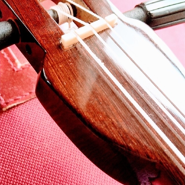 三線 本革 一枚張り 鉄刀木 美品 楽器の和楽器(三線)の商品写真