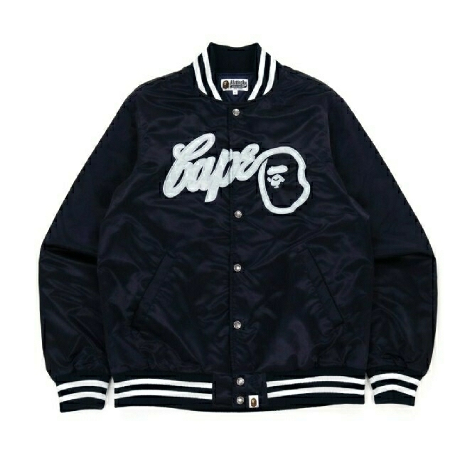 A BATHING APE(アベイシングエイプ)のA BATHING APE BAPE BASEBALL JACKET XLサイズ メンズのジャケット/アウター(スタジャン)の商品写真