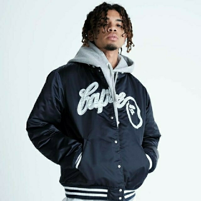 A BATHING APE(アベイシングエイプ)のA BATHING APE BAPE BASEBALL JACKET XLサイズ メンズのジャケット/アウター(スタジャン)の商品写真