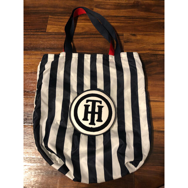 TOMMY HILFIGER(トミーヒルフィガー)の美品　TOMMY HILFIGER トミーヒルフィガー　エコバッグ レディースのバッグ(トートバッグ)の商品写真