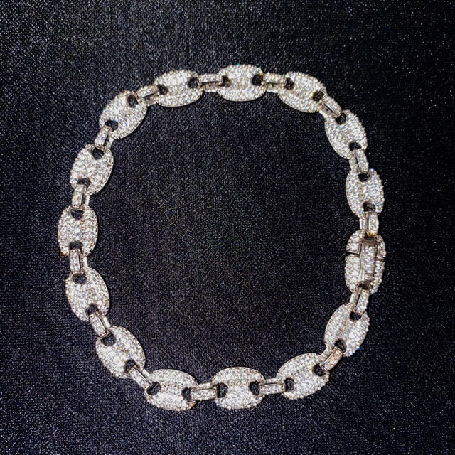 Iced Out Puffy Gucci Bracelet Silver925
