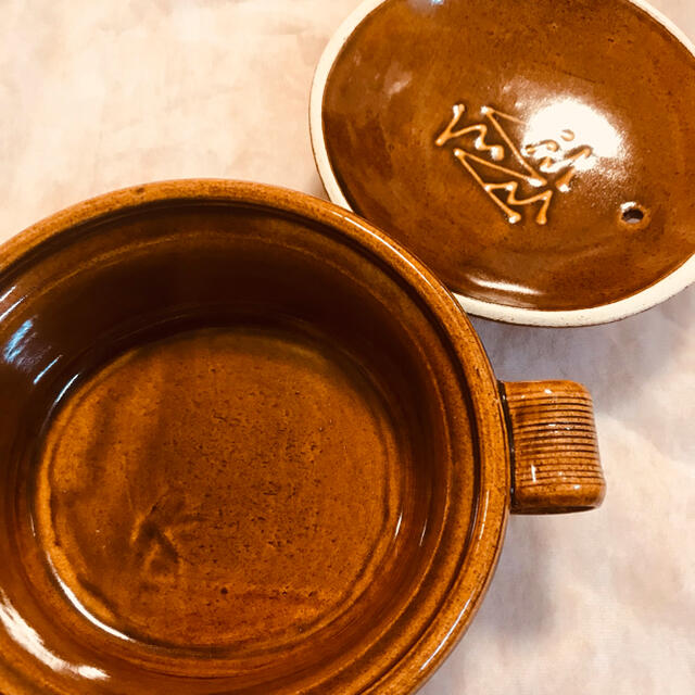 ま工房 牧田亮 楕円土鍋 スリップウェアの通販 by pipi's shop ま工房 牧田亮 楕円土鍋 スリップウェアの通販 by pipi's shop