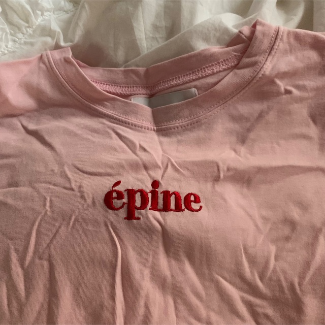 Honey mi Honey(ハニーミーハニー)のepine epine刺繍Tシャツ pink×red‪‪❤︎‬ レディースのトップス(Tシャツ(半袖/袖なし))の商品写真