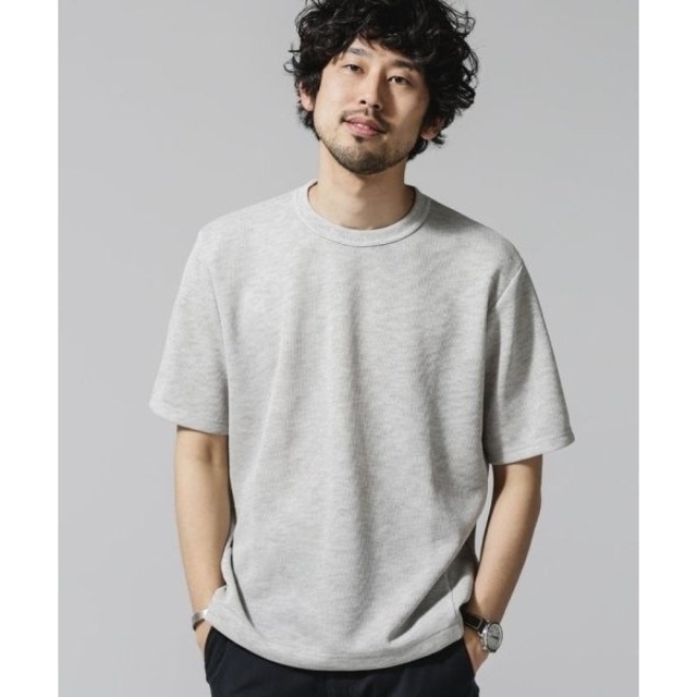 nano・universe(ナノユニバース)の【土日限定価格!!】《WEB限定》JAPAN MADE ドライタッチニットソー メンズのトップス(Tシャツ/カットソー(半袖/袖なし))の商品写真