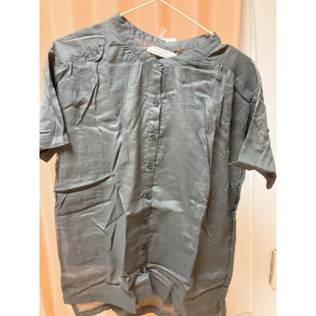 SM2(サマンサモスモス)の黒ブラウス 未使用 レディースのトップス(シャツ/ブラウス(半袖/袖なし))の商品写真
