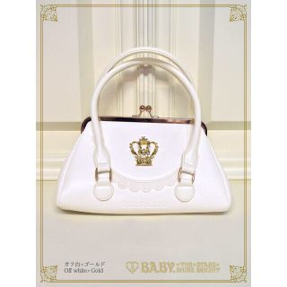 BABY,THE STARS SHINE BRIGHT - 新品未使用 王冠がま口バッグ オフ白の