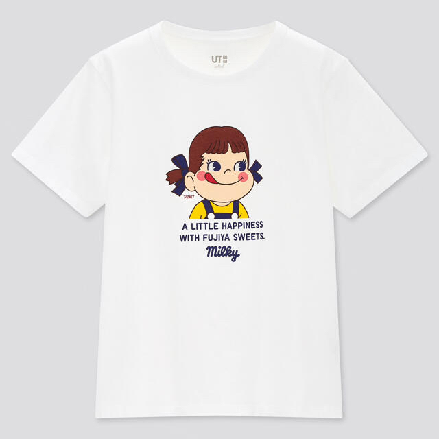 GU(ジーユー)の2020 秋冬 UT グラフィックTシャツ PEKO（半袖・レギュラーフィット） レディースのトップス(Tシャツ(長袖/七分))の商品写真