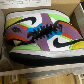 ナイキ(NIKE)のair josdan1 mid マルチカラー　wms11 29センチ(スニーカー)