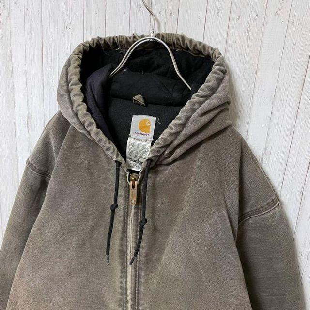 carhartt(カーハート)のカーハート　ダックジャケット　アクティブパーカー　ダークブラウン　中綿　肉厚　M メンズのトップス(パーカー)の商品写真