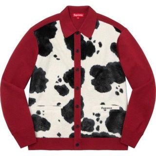 シュプリーム(Supreme)のXL SUPREME Cow Print Cardigan RED(カーディガン)