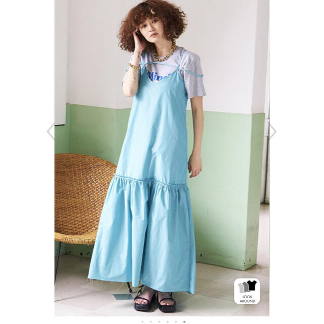 メゾンスペシャルmaisonspecialギャザーボリュームキャミワンピースの