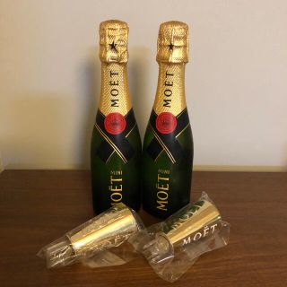 モエエシャンドン(MOËT & CHANDON)のミニ　モエ　フルートキャップ付き　2本(シャンパン/スパークリングワイン)