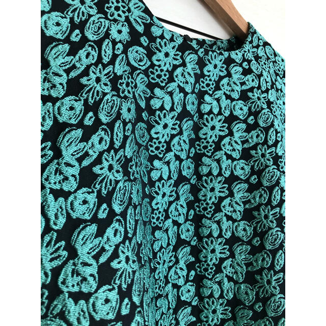 SANSeLF】 jacquard flower dress sanw21 - ひざ丈ワンピース