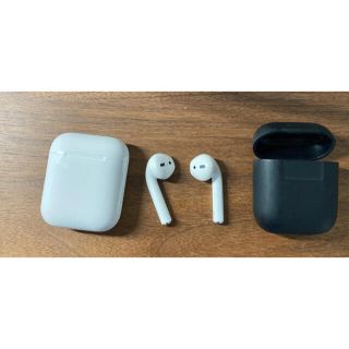 アップル(Apple)のair pods(第二世代・シリコンケース付き)(ヘッドフォン/イヤフォン)