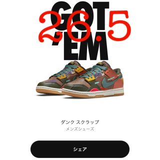 ナイキ(NIKE)のNIKE DUNK LOW SCRAP "ARCHEO BROWN”(スニーカー)