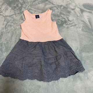 ベビーギャップ(babyGAP)のbabygap ノースリーブワンピース 90サイズ アンダーパンツつき(ワンピース)