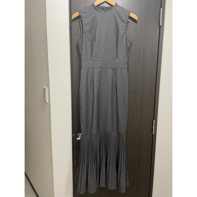 【L'Or】Mermaid Pleats Dress※Charcoal