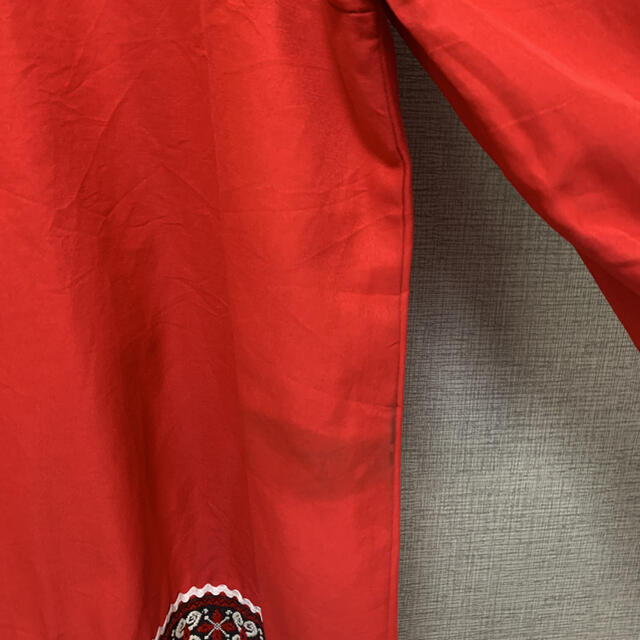 70s 80s ビンテージ　パーカー　民族　刺繍　アメリカ古着　used 古着 レディースのジャケット/アウター(ロングコート)の商品写真