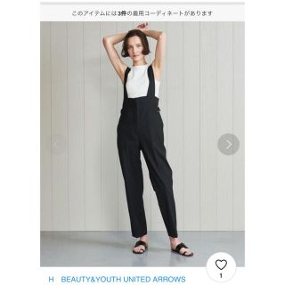 ユナイテッドアローズ(UNITED ARROWS)のH　BEAUTY&YOUTH UNITED ARROWS ハイウエストサロペット(サロペット/オーバーオール)