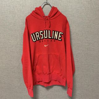 NIKE ナイキ パーカー　赤　アメリカ古着　used 古着　アメリカ輸入(パーカー)