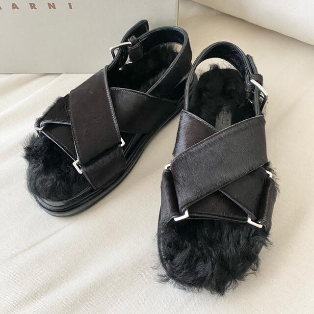 【新品】11.5万 MARNI / マルニ フスベット サンダル ファー