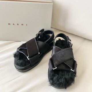 MARNI マルニ　ファー　ハラコ　フスベット　サンダル　37