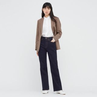 ユニクロ(UNIQLO)のUNIQLO フレアハイライズジーンズ（丈長め78.5cm）(デニム/ジーンズ)