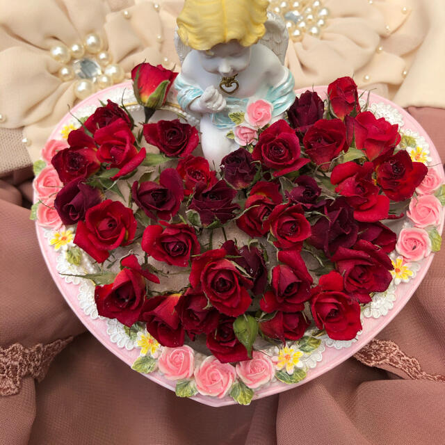 ミニミニ薔薇20輪セット+おまけ2輪付き★ミニバラ ドライフラワー★花材　素材★ ハンドメイドのフラワー/ガーデン(ドライフラワー)の商品写真