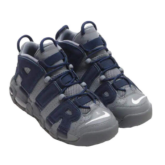 NIKE(ナイキ)のNIKE AIR MORE UPTEMPO GS GREY NAVY モアテン レディースの靴/シューズ(スニーカー)の商品写真